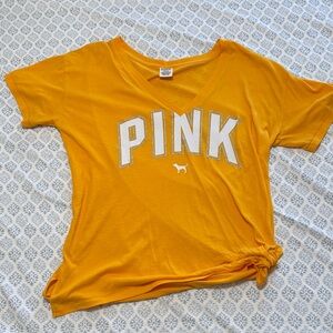 PINK Victoria's Secret Yellow T-Shirt